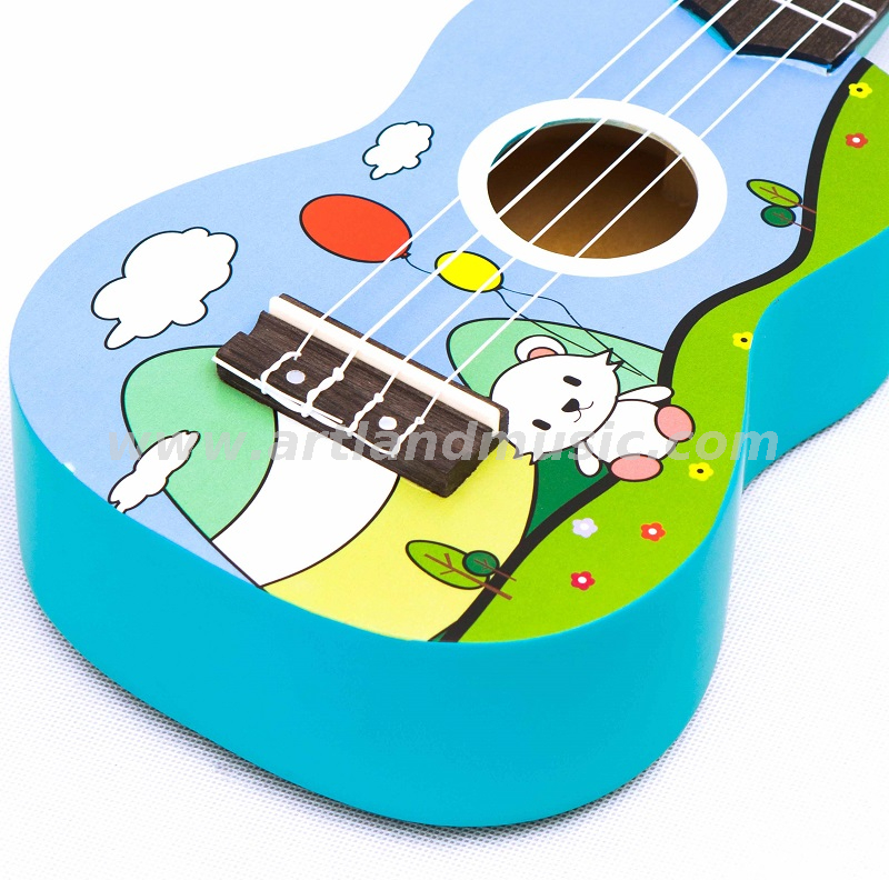 Ukelele de dibujos animados coloridos (UKS200D) -Bule