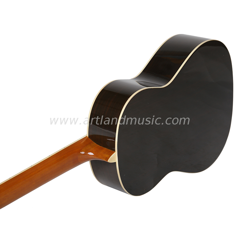 Guitarra clásica con parte trasera y lateral de palisandro con tapa maciza de abeto (CG988)
