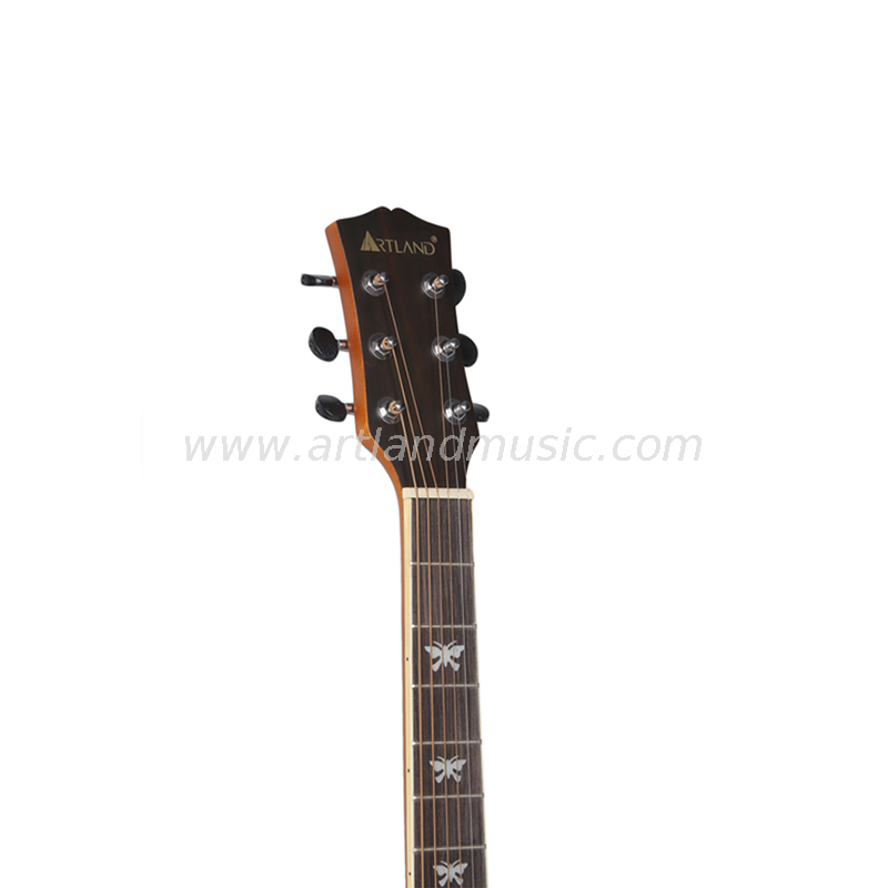 Proveedor de guitarra acústica Guitarra acústica trasera y lateral de palisandro con tapa de abeto (AG4218)