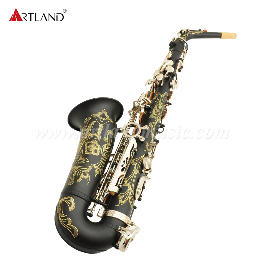 Saxofón Alto Mib Negro Mate Con Llave De Níquel (AAS6508)