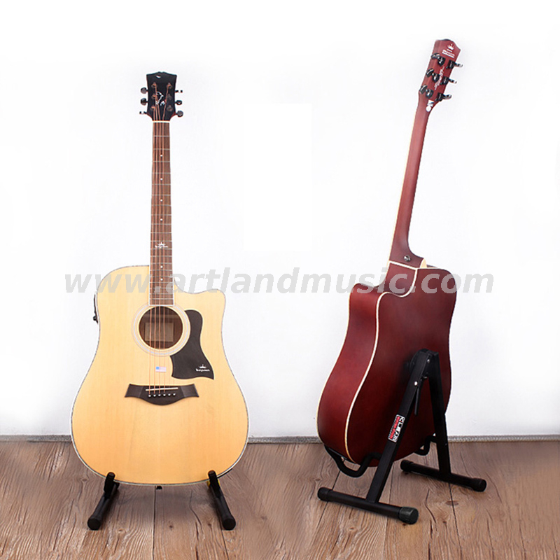 Soporte plegable en forma de A para guitarra, soporte de colocación de guitarra eléctrica popular vertical (AGS-40b)