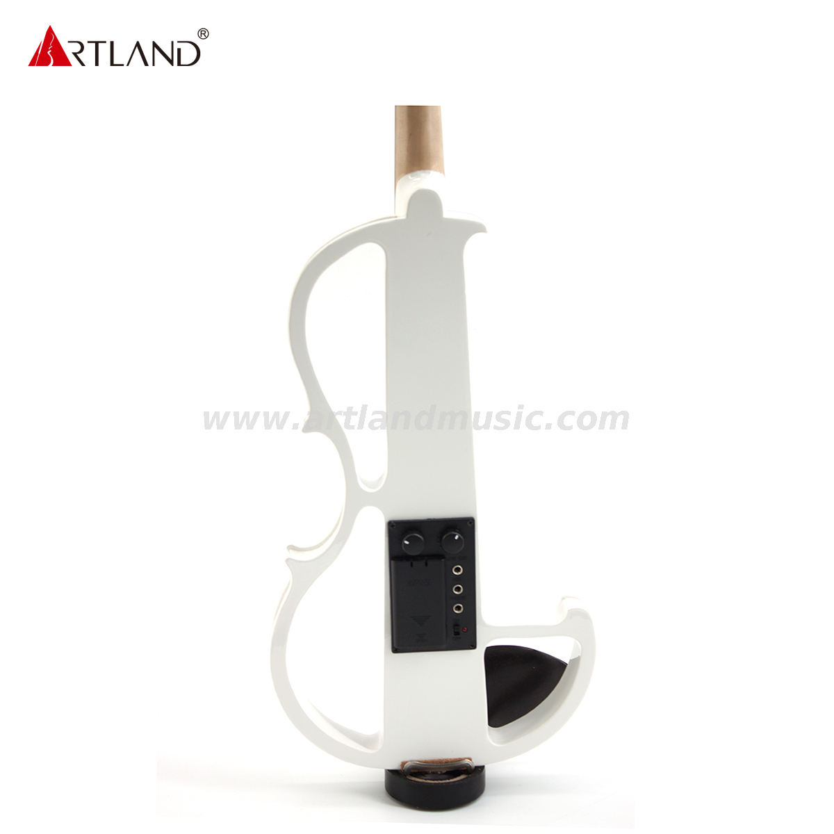 Violín eléctrico de madera blanca con arco blanco (EV003)