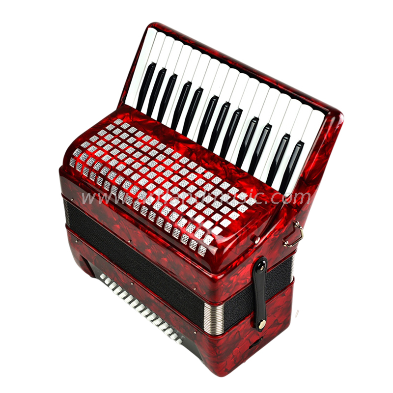 30 teclas 48 bajo acordeón de piano rojo (AT3048-A)